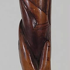 Exceptional 1892 Antique American Folk Art Carved Walking Stick