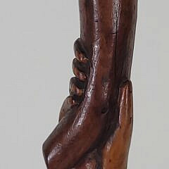 Exceptional 1892 Antique American Folk Art Carved Walking Stick