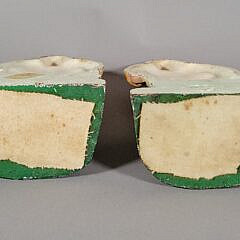 Pair of Antique Cast Iron Paint Decorated Old Salt Fisherman Doorstops
