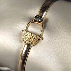 Solid 14K Yellow Gold Nantucket Basket Bracelet