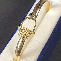 Solid 14K Yellow Gold Nantucket Basket Bracelet