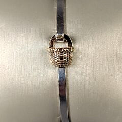 14K Yellow Gold and Sterling Silver Nantucket Basket Bracelet