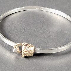 14K Yellow Gold and Sterling Silver Nantucket Basket Bracelet