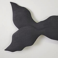 Folk Art Carved and Painted Sperm Whale Plaque