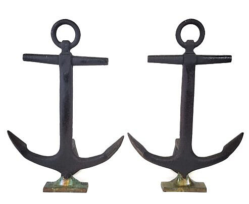 1980-1865 Anchor Andirons A