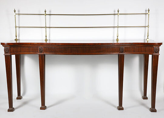 George III-Style Carved Mahogany Console or Serving Table
