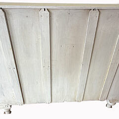 Antique Faux Bamboo Four Drawer Chest with Later Decorations