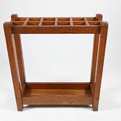 Mission Oak Style Cane or Walking Stick Rack