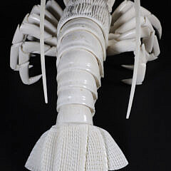 Albino Carved Bone Articulated Lobster