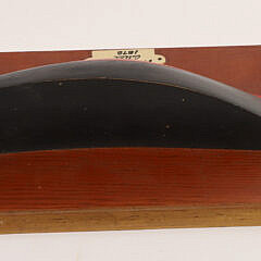 Carved and Painted Vintage Half Hull on Plank “Thames River Cutter, 1878”