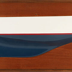 Carved and Painted Half Hull on Plank "Cape Dory 33 - Little Gull"