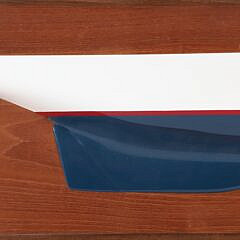 Carved and Painted Half Hull on Plank “Cape Dory 33 – Little Gull”