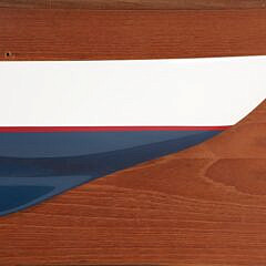 Carved and Painted Half Hull on Plank “Cape Dory 33 – Little Gull”
