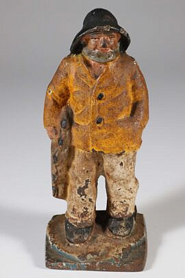 Painted Cast Iron Old Salt Doorstop