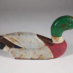 Painted Cast Iron Mallard Doorstop