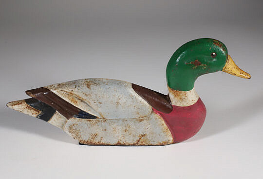 Painted Cast Iron Mallard Doorstop