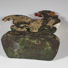 Painted Cast Iron Antique Rooster Doorstop