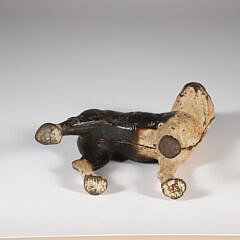 Antique Painted Cast Iron Boston Terrier Still Bank
