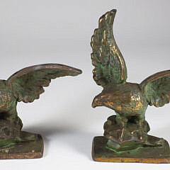 Pair of Cast Bronze Clad American Eagle Bookends