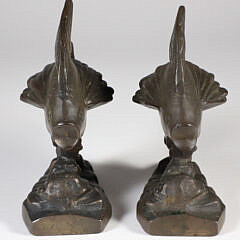 Cast Bronze Clad Tropical Fish Bookends