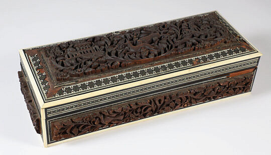 Anglo-Indian Sandalwood Carved Box