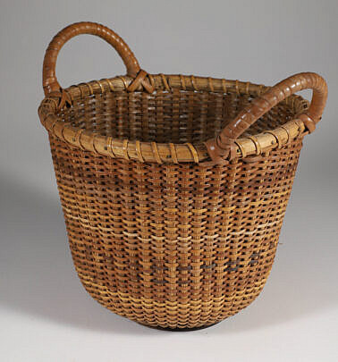 Vintage Round Open Double Handle Nantucket Basket