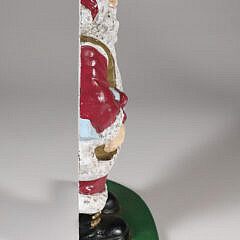 Painted Cast Iron Santa Claus Doorstop