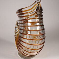 Art Glass Nautilus Form Vase
