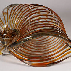  Art Glass Nautilus Form Vase