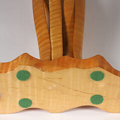 Folk Art Tiger Maple Sculpture of Cattail and Reeds
