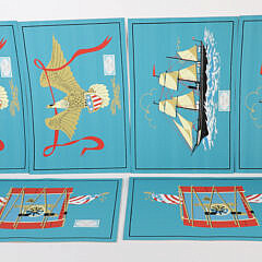 Scarce Set of Six "Place Setters by Quaker" Place Mats