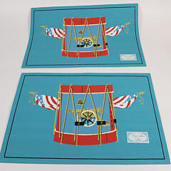 Scarce Set of Six “Place Setters by Quaker” Place Mats