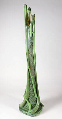 Vintage Abstract Art Nouveau Style Glass Vase