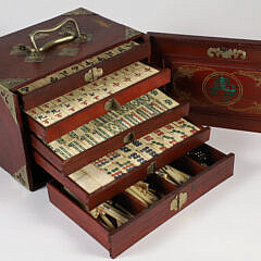 Vintage Mah Jong Set in Fitted Box