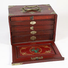 Vintage Mah Jong Set in Fitted Box
