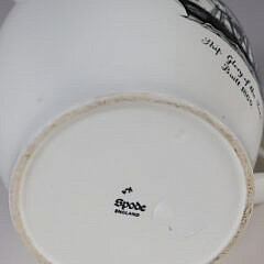 English Spode Clipper Ship Decorated Jug, “Brig Sygnet of Salem, Built 1822”