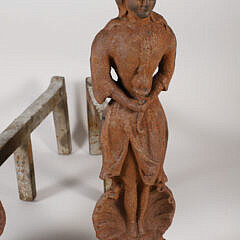 Pair of Cast Iron Female Figural Andirons