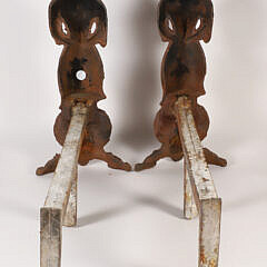 Pair of Cast Iron Female Figural Andirons