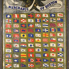 Vintage Hand Painted "Signals of the Merchants of Boston"