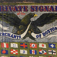 Vintage Hand Painted “Signals of the Merchants of Boston”