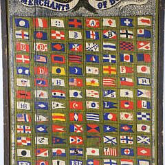 Vintage Hand Painted “Signals of the Merchants of Boston”