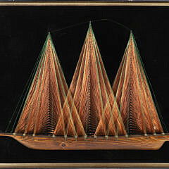 Half Hull Mounted on Board in Frame