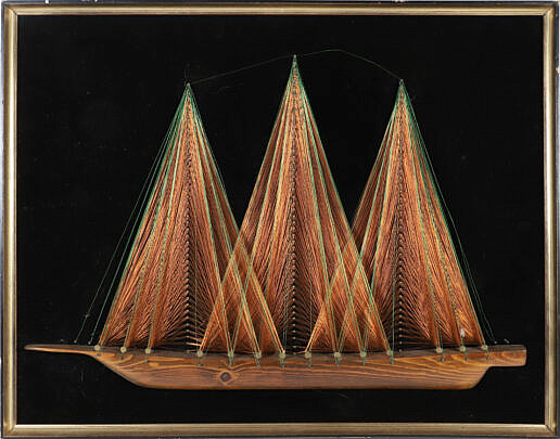 Half Hull Mounted on Board in Frame