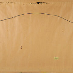 Half Hull Mounted on Board with Thread-Work Sails and Rigging