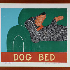 Stephen Huneck Limited Edition Lithograph "Dog Bed"