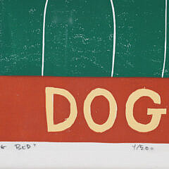 Stephen Huneck Limited Edition Lithograph “Dog Bed”