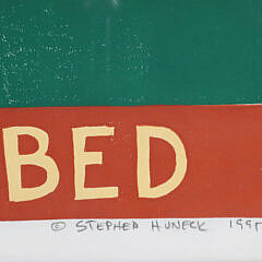 Stephen Huneck Limited Edition Lithograph “Dog Bed”