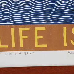 Stephen Huneck Limited Edition Lithograph “Life is a Ball”