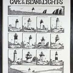 "Cape and Islands Lights" Lighthouse Poster, Ed. #944/2500
