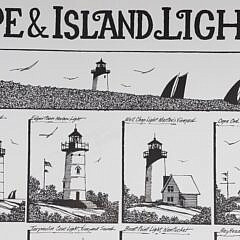 “Cape and Islands Lights” Lighthouse Poster, Ed. #944/2500